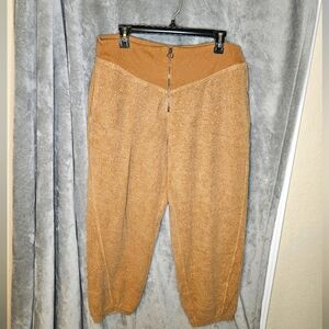 G190. Aerie Sherpa Fleece Corset Jogger In Golden Brown - Size XL